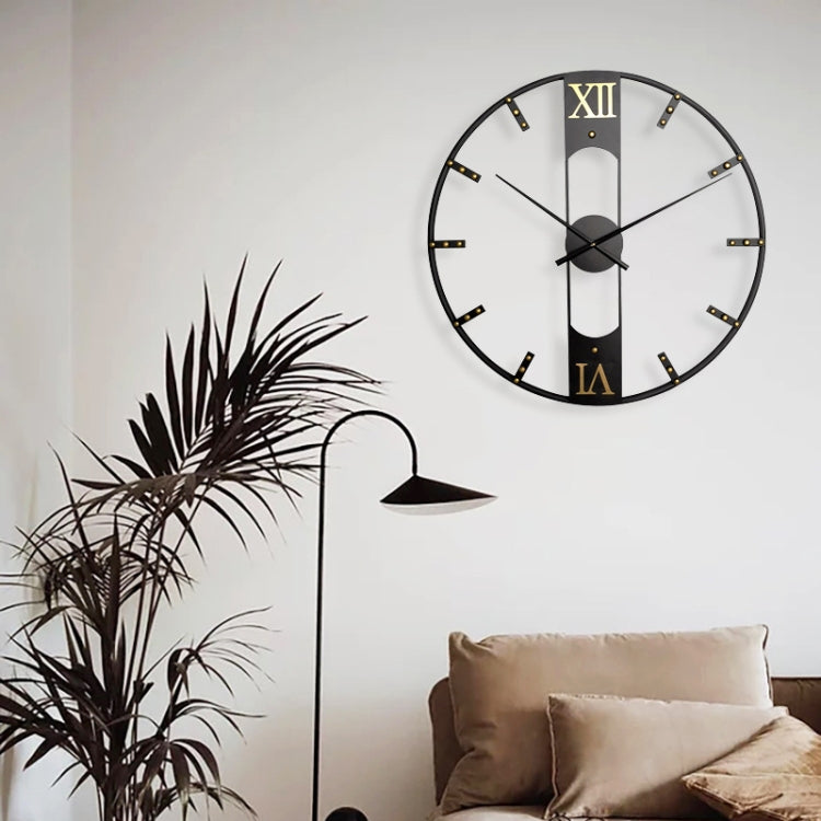 YX8836 Home Decor Wall Clock Wrought Iron Rivet Scale Silent Clock, Size: 80cm - Wall Clock by PMc TechLife | Online Shopping South Africa | PMc TechLife | Buy Now Pay Later Mobicred