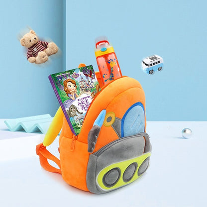 3D Cartoon Trucks Cars Plush Kids Backpack Children School Bags(Oil Tank) - Kids Bags by PMC Jewellery | Online Shopping South Africa | PMC Jewellery