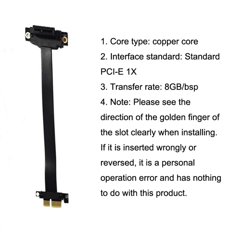 PCI-E 3.0 1X 180-degree Graphics Card Wireless Network Card Adapter Block Extension Cable, Length: 15cm - PCIE Cable by PMC TechLife | Online Shopping South Africa | PMC TechLife | Buy Now Pay Later Mobicred