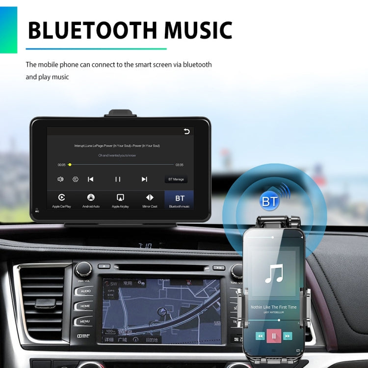 A3135 7 Inches HD Wired Smart Screen With Wireless CarPlay + Android Auto + Android Without Camera - Car MP3 & MP4 & MP5 by PMC Jewellery | Online Shopping South Africa | PMC Jewellery | Buy Now Pay Later Mobicred