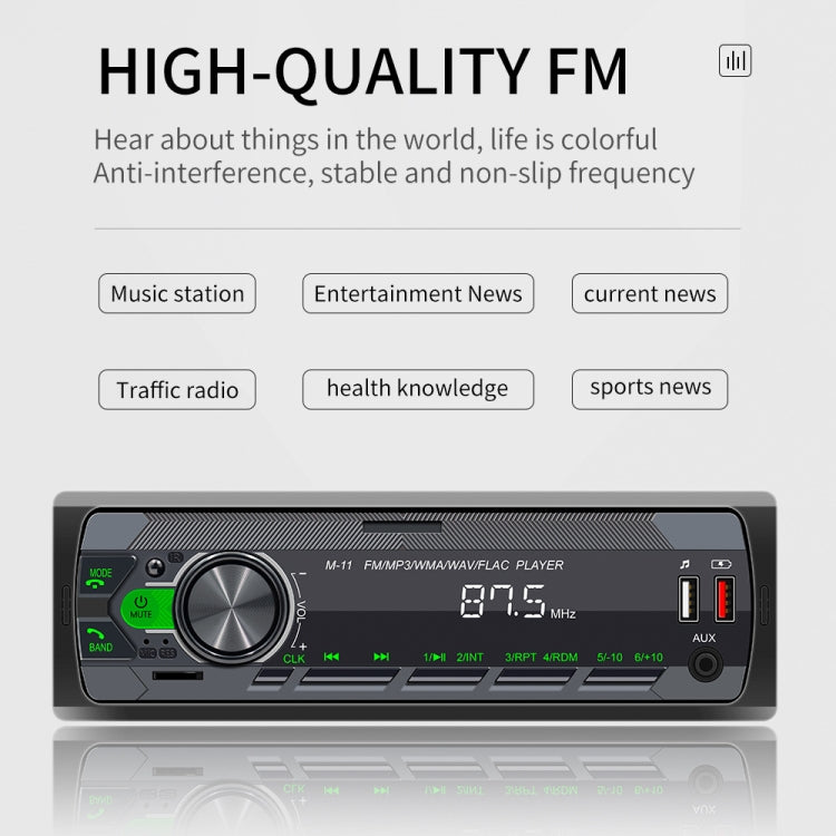 A3032 Car Bluetooth MP3 Player ISO Interface EQ Sound Effect Fast Charge Colorful Button Radio(Black) - Car MP3 & MP4 & MP5 by PMC Jewellery | Online Shopping South Africa | PMC Jewellery | Buy Now Pay Later Mobicred