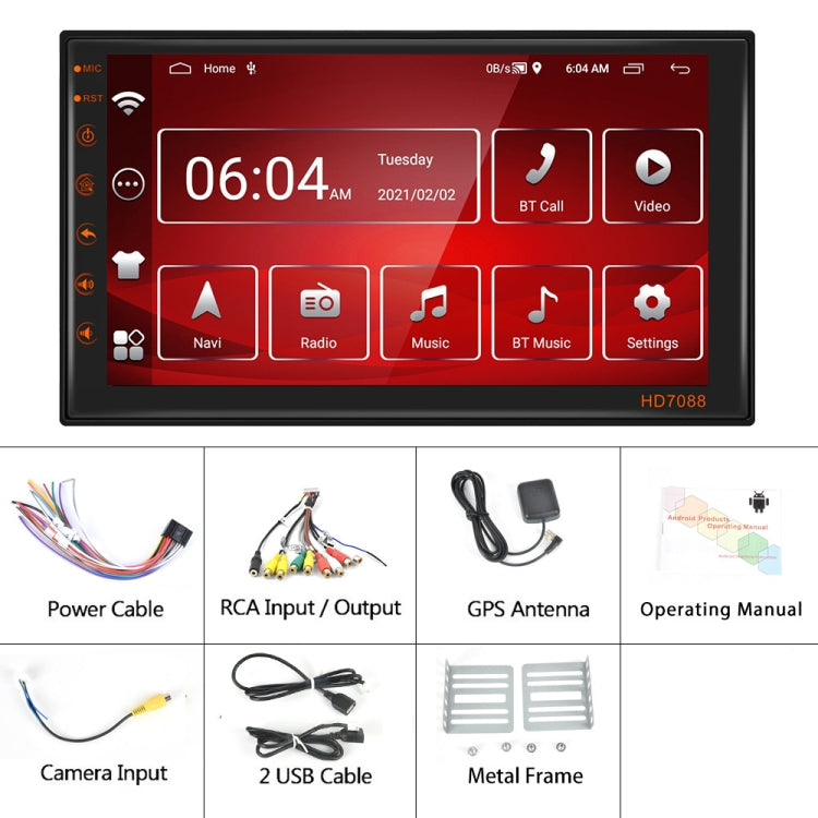 A2769 7 Inch Android Navigation WIFI Version 2+16G Vehicle Machine Central Control Large Screen, Spec: Standard - Car MP3 & MP4 & MP5 by PMC Jewellery | Online Shopping South Africa | PMC Jewellery | Buy Now Pay Later Mobicred