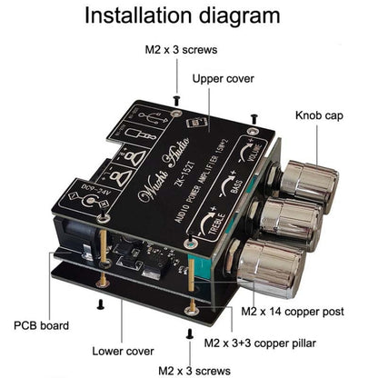 ZK-302 Mini Bluetooth 5.1 Receiving Audio Module With Power Amplifier Digital D Stereo Dual Channel - Breadboard / Amplifier Board by PMC Jewellery | Online Shopping South Africa | PMC Jewellery | Buy Now Pay Later Mobicred