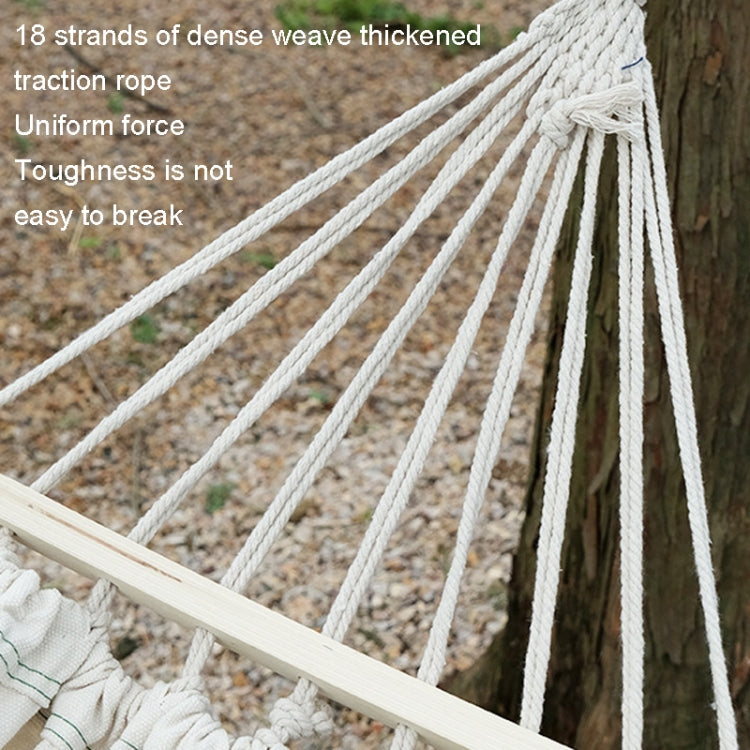 KLY829 Camping Indoor Hammock Outdoor Swing, Style: Double Reinforcement Anti-rollover Beige - Hammocks by PMC Jewellery | Online Shopping South Africa | PMC Jewellery