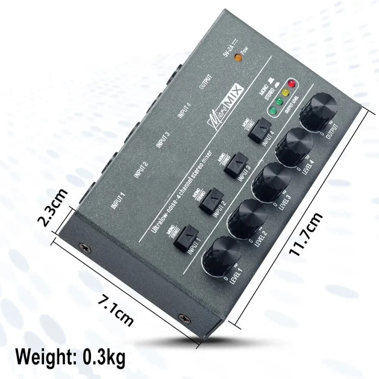 4 Way mixer With Single Channel Stereo Switching Mini Signal Hybrid Small Audio - Live Sound Effects Processors by PMC TechLife | Online Shopping South Africa | PMC TechLife | Buy Now Pay Later Mobicred