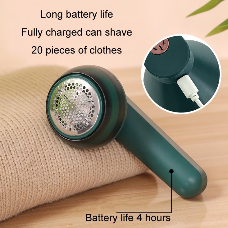 USB Rechargeable Household Hair Ball Trimmer Lint Remover(Green) - Sponges, Cloths & Brushes by PMC Jewellery | Online Shopping South Africa | PMC Jewellery