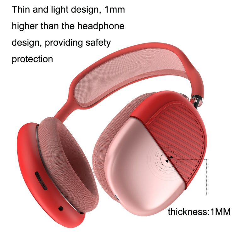 T2 For Apple AirPods Max 1pair Bluetooth Headset Anti-Fall Silicone Protective Case(Red) - For AirPods Max by PMC TechLife | Online Shopping South Africa | PMC TechLife