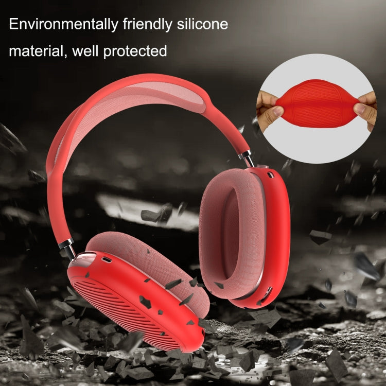 T2 For Apple AirPods Max 1pair Bluetooth Headset Anti-Fall Silicone Protective Case(Red) - For AirPods Max by PMC TechLife | Online Shopping South Africa | PMC TechLife