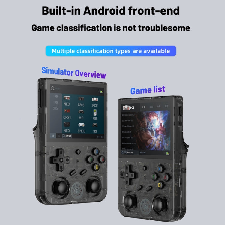 ANBERNIC RG353V  3.5 Inch Wireless Game Box Android 11 Linux OS Handheld Game Console 256G 35000 Games(Transparent Black) - Pocket Console by ANBERNIC | Online Shopping South Africa | PMC Jewellery