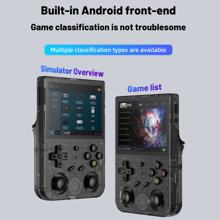 ANBERNIC RG353V  3.5 Inch Wireless Game Box Android 11 Linux OS Handheld Game Console 256G 35000 Games(Transparent Black) - Pocket Console by ANBERNIC | Online Shopping South Africa | PMC Jewellery | Buy Now Pay Later Mobicred