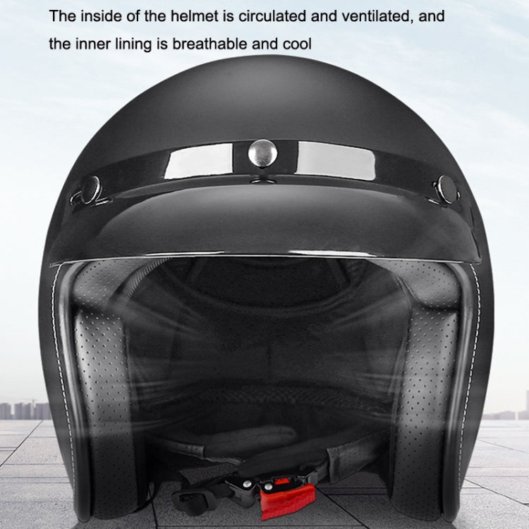BYB 701 All Seasons Retro Motorcycle Helmet, Size: XXL(Bright White) - Helmets by BYB | Online Shopping South Africa | PMC TechLife | Buy Now Pay Later Mobicred
