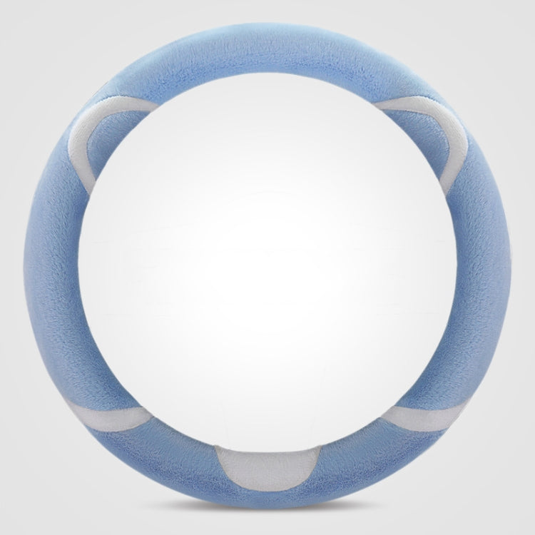 Car Steering Wheel Cartoon Short Fluff Handle Cover, Size: 38cm(Blue Round) - free shipping - PMC TechLife - Order now!