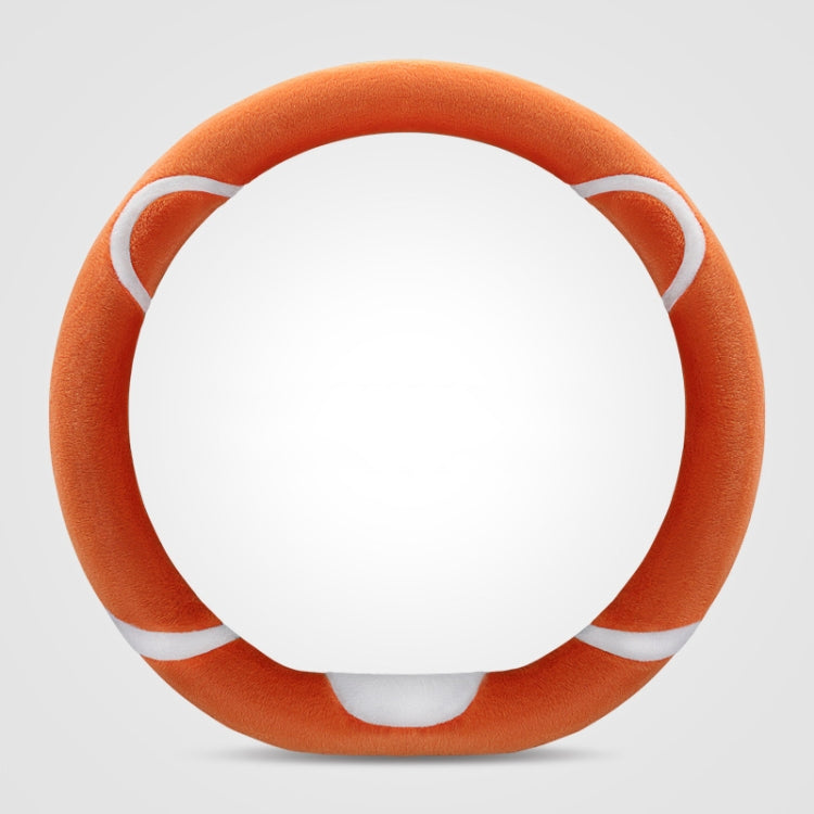 Car Steering Wheel Cartoon Short Fluff Handle Cover, Size: 38cm(Orange D Shape) - Seat Belts & Padding by PMC TechLife | Online Shopping South Africa | PMC TechLife | Buy Now Pay Later Mobicred
