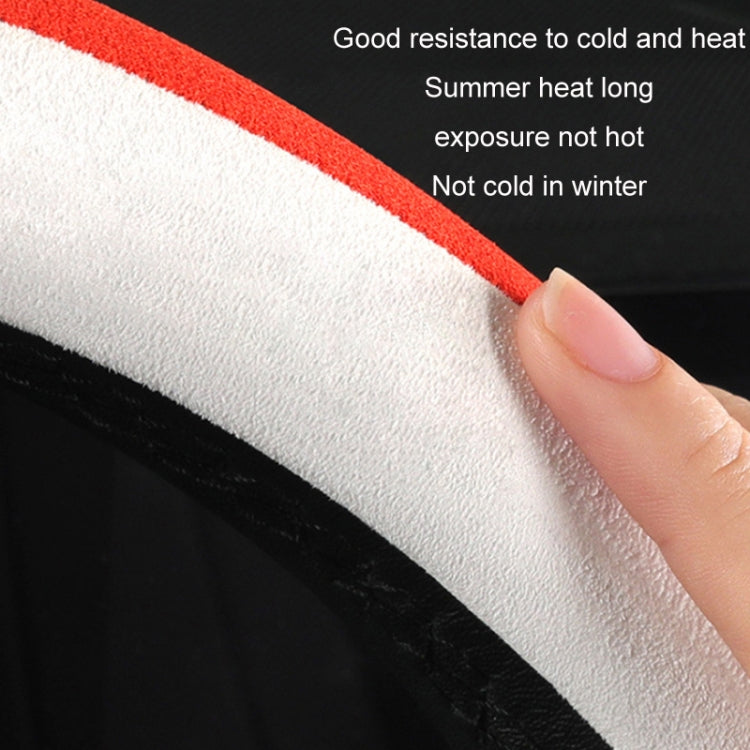 Car Steering Wheel Short Plush Winter Non-slip Grip Cover, Size: 38cm(Round Orange) - Steering Wheel Accessories by PMC TechLife | Online Shopping South Africa | PMC TechLife | Buy Now Pay Later Mobicred