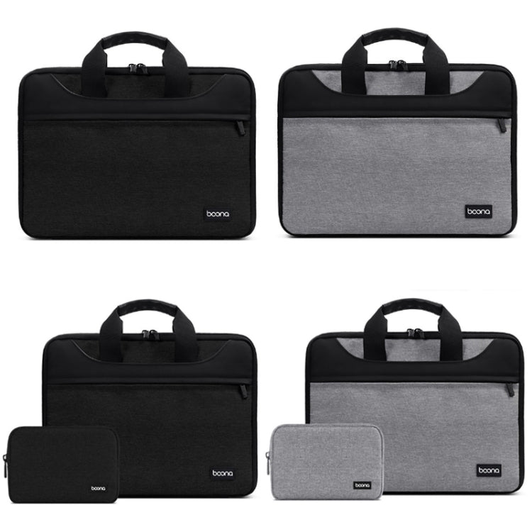 Baona BN-I003 Oxford Cloth Full Open Portable Waterproof Laptop Bag, Size: 16/17 inches(Gray+Power Bag) - 15.6 - 17 inch by Baona | Online Shopping South Africa | PMC Jewellery | Buy Now Pay Later Mobicred