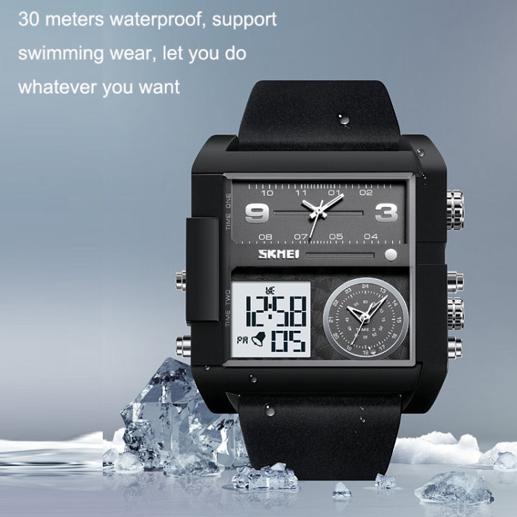 SKMEI 2020 Square Large Dial Triple Movement Men Sports Watch(Amber) - free shipping - PMC TechLife - Order now!