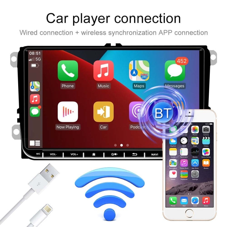 A2743 For Volkswagen 1+16G 9-inch Central Control Large Screen With Carplay Car Android10.0 Navigator Player, Style: Standard+4Lights Camera - Car MP3 & MP4 & MP5 by PMC Jewellery | Online Shopping South Africa | PMC Jewellery | Buy Now Pay Later Mobicred