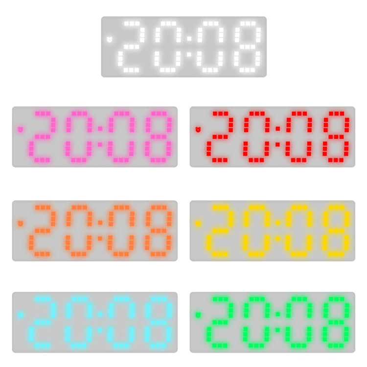 8017 LED Screen Voice Control Digital Alarm Clock Desktop Multifunctional Temperature Clock(White) - Alarm Clocks by PMc TechLife | Online Shopping South Africa | PMc TechLife | Buy Now Pay Later Mobicred