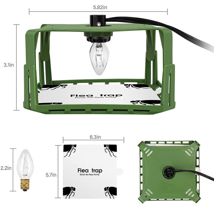 1pcs SK121 Square Fly Trap Flea Trap Pet Household Flea Light Catcher(AU Plug) - Traps by PMC Jewellery | Online Shopping South Africa | PMC Jewellery | Buy Now Pay Later Mobicred