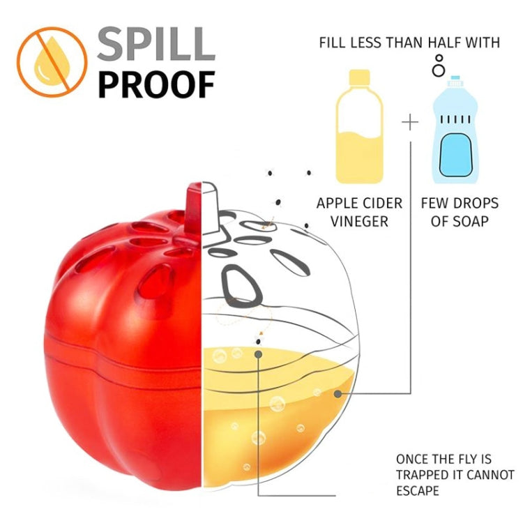 SK116 2pcs Small Pumpkin Fruit Fly Traps Fruit Flying Worm Catcher(Red) - Traps by PMC TechLife | Online Shopping South Africa | PMC TechLife | Buy Now Pay Later Mobicred