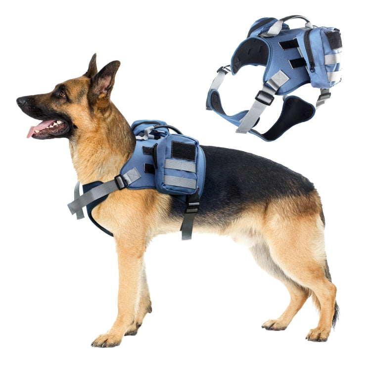 Dog Explosion-proof Chest Strap With Detachable Combination Backpack, Size: M(Lake Blue) - Leashes & Chest Strap by PMC TechLife | Online Shopping South Africa | PMC TechLife | Buy Now Pay Later Mobicred
