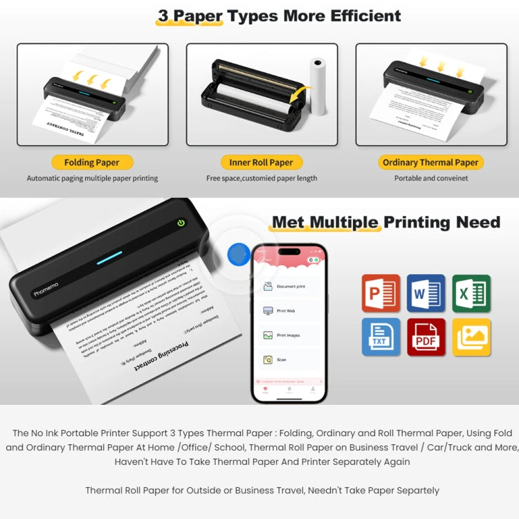 Phomemo M832 300dpi Wireless Thermal Portable Printer, Size: Letter Version(Pink) - free shipping - PMC TechLife - Order now!