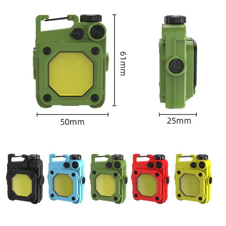 Mini Keychain COB Flashlight USB Rechargeable Magnetic Work Light For Outdoor Camping(Black) - Mini Flashlight by PMC TechLife | Online Shopping South Africa | PMC TechLife