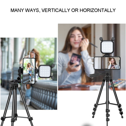 KIT-15LM Tripod Fill Light With Microphone Vlogging Kit  For Live Phone Recording(Black) - Stand by PMC Jewellery | Online Shopping South Africa | PMC Jewellery | Buy Now Pay Later Mobicred