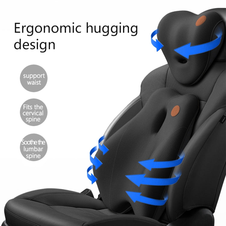 SR-21 Car Lumbar Cushion Headrest Seat Memory Foam Accessories, Style: Massage Headrest (Brown) - Seat Accessories by PMC TechLife | Online Shopping South Africa | PMC TechLife | Buy Now Pay Later Mobicred