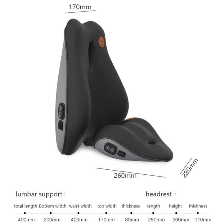 SR-21 Car Lumbar Cushion Headrest Seat Memory Foam Accessories, Style: Massage Lumbar Support (Gray) - Seat Accessories by PMC TechLife | Online Shopping South Africa | PMC TechLife | Buy Now Pay Later Mobicred