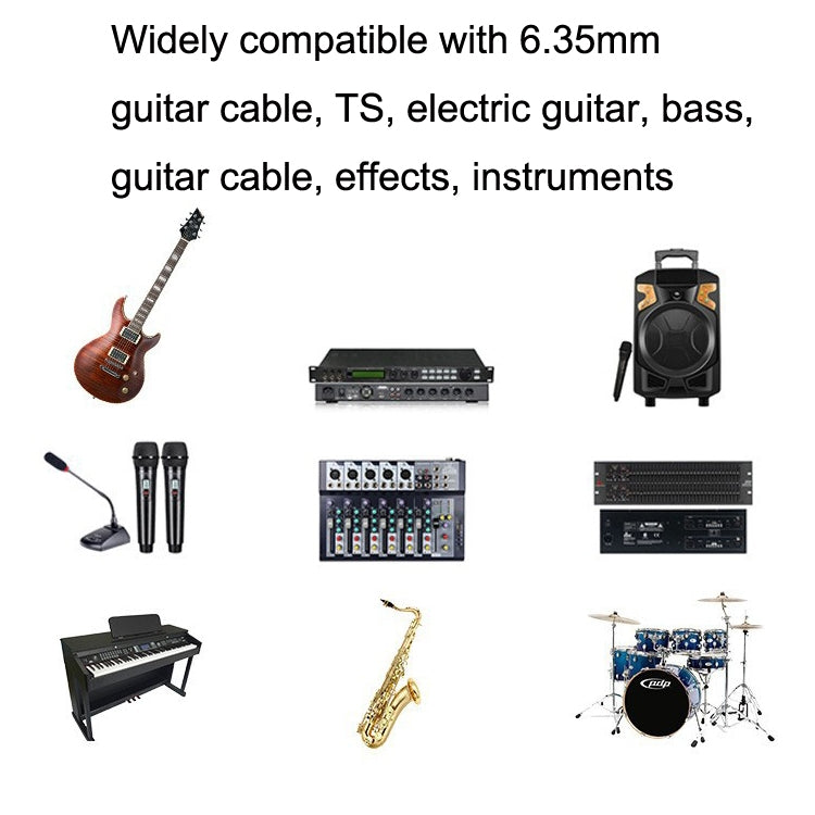 5m 2 Straight Head 6.35mm Guitar Cable Oxygen-Free Copper Core TS Large Two-core Cable - Microphone Audio Cable & Connector by PMC TechLife | Online Shopping South Africa | PMC TechLife | Buy Now Pay Later Mobicred
