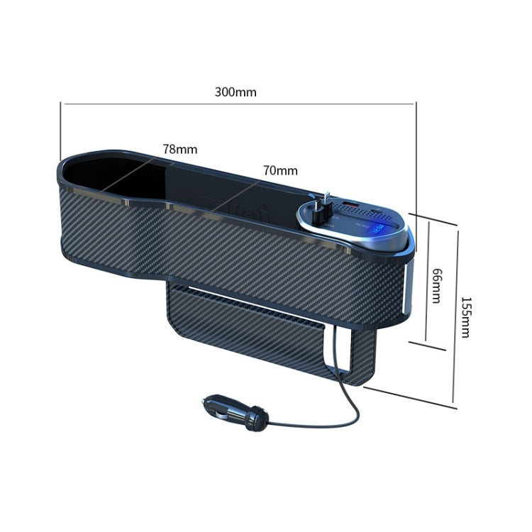 Vehicle Seat Gap Storage Box Organizer Front Seat Console Side Pocket ,Spec: Wireless Charging Ordinary  Wire - Stowing Tidying by PMC TechLife | Online Shopping South Africa | PMC TechLife | Buy Now Pay Later Mobicred