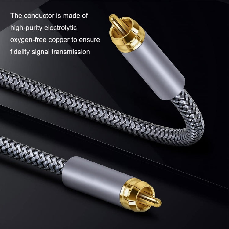 3m Pure Copper RCA Coaxial HIFI Digital Audio Cable SPDIF Subwoofer Speaker Cable(Silver Gray) - RCA Cable by PMC TechLife | Online Shopping South Africa | PMC TechLife