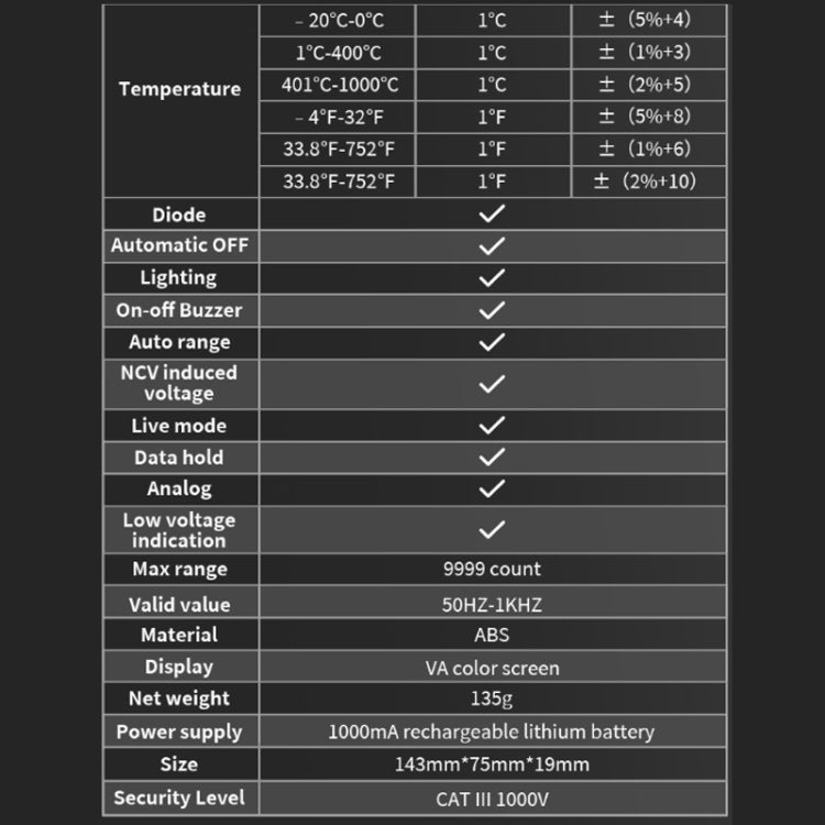 FNIRSI S1 Digital High Precision Fully Automatic Digital Multimeter(Blue) - free shipping - PMC TechLife - Order now!
