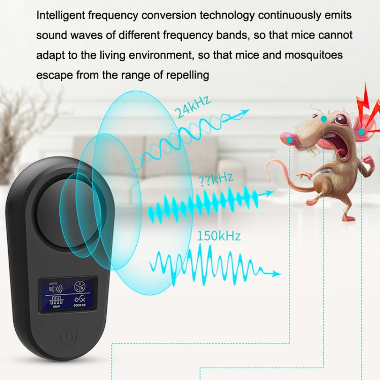 High Power Display Ultrasonic Mouse Repellent Mosquito Repellent Home Intelligent Insect Repellent UK Plug(Black) - Repellents by PMC Jewellery | Online Shopping South Africa | PMC Jewellery | Buy Now Pay Later Mobicred