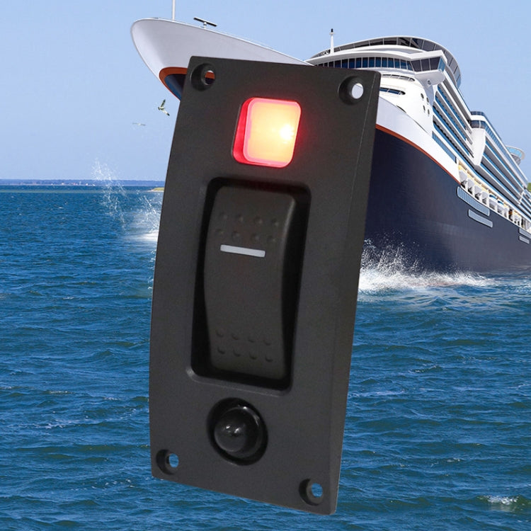 Marine Self-Locking Resetting Switch With Overload Protection Indicator Light ON-OFF 2 Switch - Marine Accessories & Parts by PMC TechLife | Online Shopping South Africa | PMC TechLife | Buy Now Pay Later Mobicred