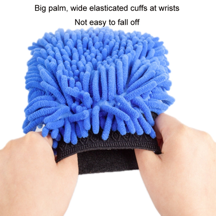 2pcs Car Chenille Coral Fleece Car Wash Double Sided Thick Gloves(Orange) - free shipping - PMC TechLife - Order now!