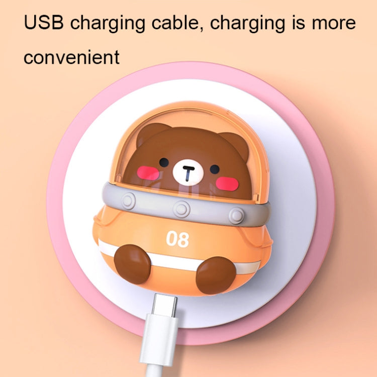 CS1327 Small USB Charging Cartoon Hanging Neck Fan Portable Leafless Silent Mini Fan(Duck) - Electric Fans by PMC TechLife | Online Shopping South Africa | PMC TechLife | Buy Now Pay Later Mobicred