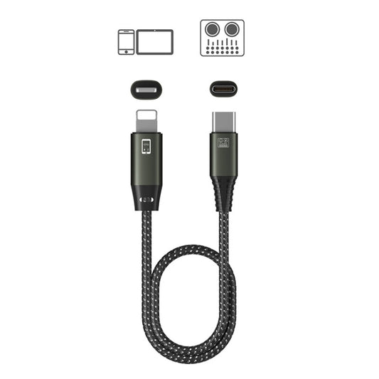 T25 8 Pin To Type-C/USB-C Live OTG Sound Card Cable Mobile Phone Charging Audio Recording Data Cable - Video & Audio Cable by PMC Jewellery | Online Shopping South Africa | PMC Jewellery | Buy Now Pay Later Mobicred