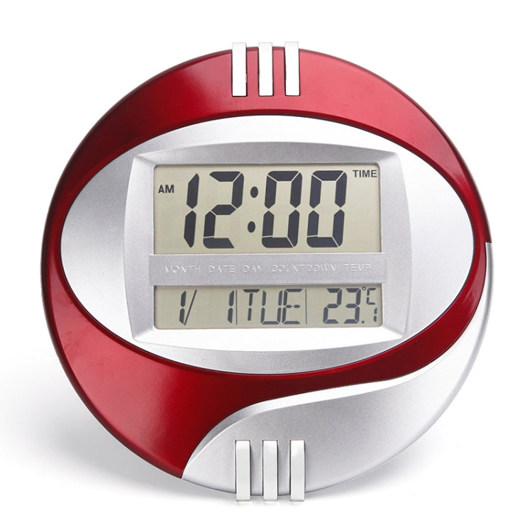 3885N Modern Silent Electronic Clock LCD Large Character Clock(Red) - Wall Clock by PMc TechLife | Online Shopping South Africa | PMc TechLife | Buy Now Pay Later Mobicred