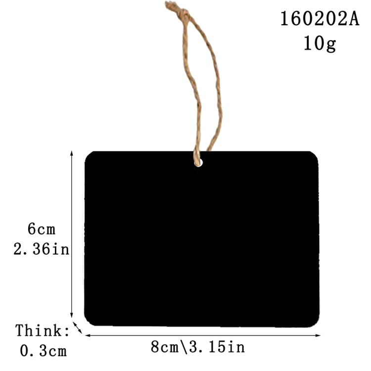 10pcs/Set Mini Hanging Wooden Message Board Home Holiday Decor Lanyard Chalkboard(Rectangle) - Message Boards by PMC TechLife | Online Shopping South Africa | PMC TechLife | Buy Now Pay Later Mobicred