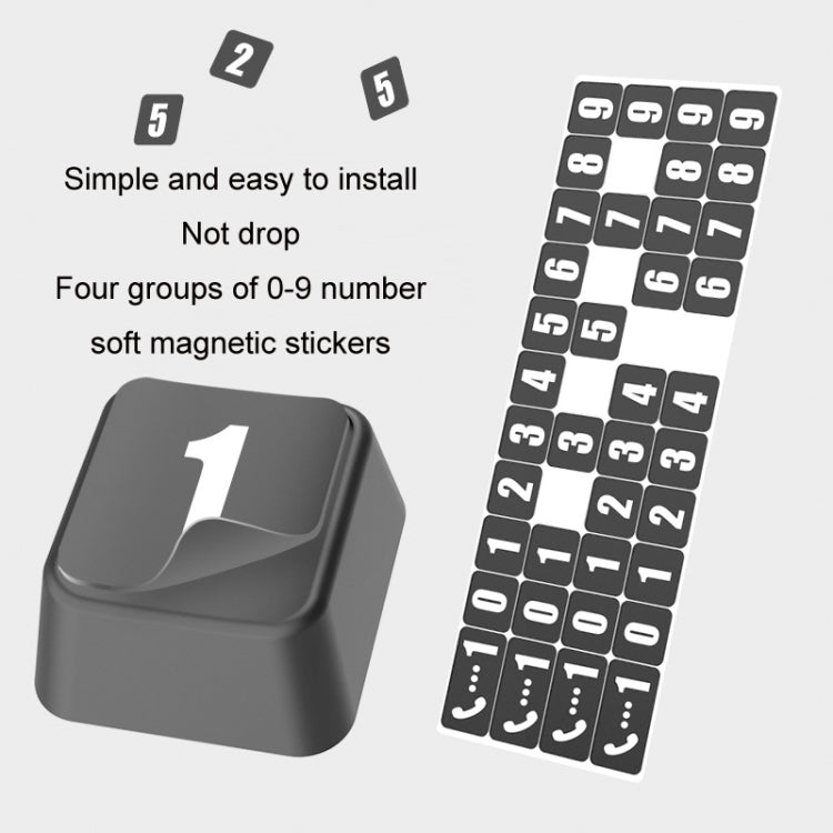 Aluminum Alloy Temporary Parking Number Plate Interior Decoration(Black Red) - free shipping - PMC TechLife - Order now!