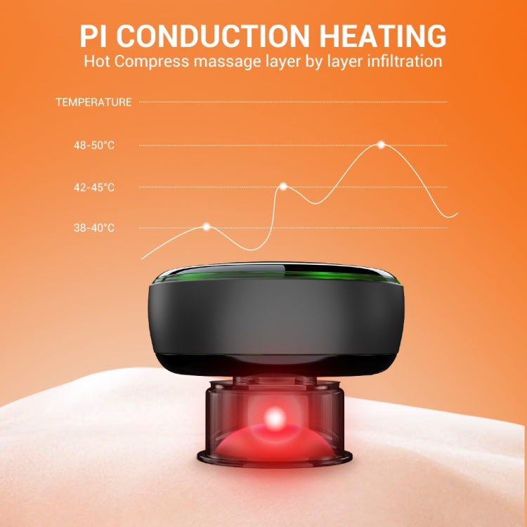 Intelligent Cupper With Breathing Light Electric Heated Scraping Instrument Meridian Unblocking Massage Instrument(Black) - free shipping - PMC TechLife - Order now!