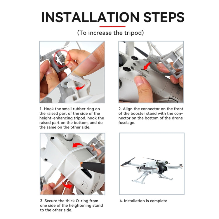 For DJI Mini 3 Pro RCSTQ Increase Tripod Landing Skid Float Kit  Single Landing Gear - Holder Series by RCSTQ | Online Shopping South Africa | PMC Jewellery