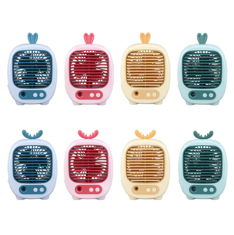 1315 Spray Humidification Hydrating Cartoon Fan USB Charging Desktop Fan(Bunny Yellow) - Electric Fans by PMC TechLife | Online Shopping South Africa | PMC TechLife | Buy Now Pay Later Mobicred