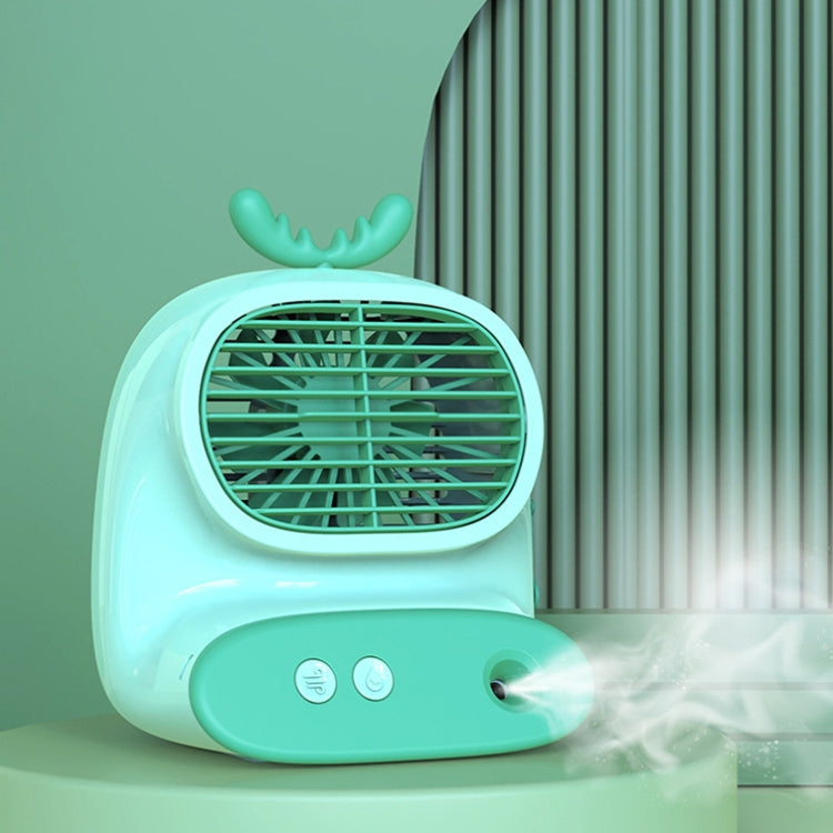 CS1319 Desktop Small Hydrating Spray Cartoon Fan Rechargeable Silent Humidifying Fan(Bunny Blue) - Electric Fans by PMC TechLife | Online Shopping South Africa | PMC TechLife | Buy Now Pay Later Mobicred