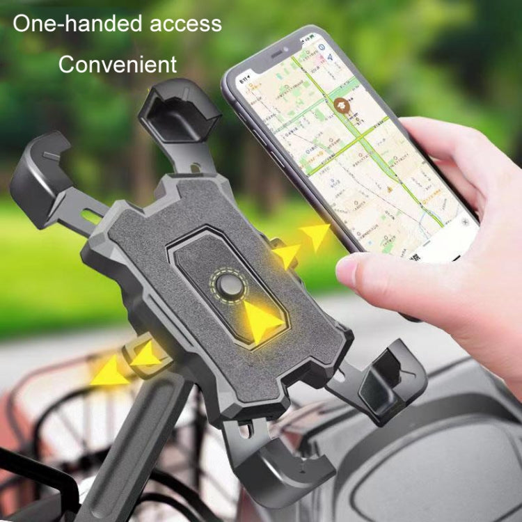 Electric Bike Motorcycle Bicycle Riding Shockproof Navigation Bracket, Color: Black For Handlebar - Holders by PMC TechLife | Online Shopping South Africa | PMC TechLife | Buy Now Pay Later Mobicred
