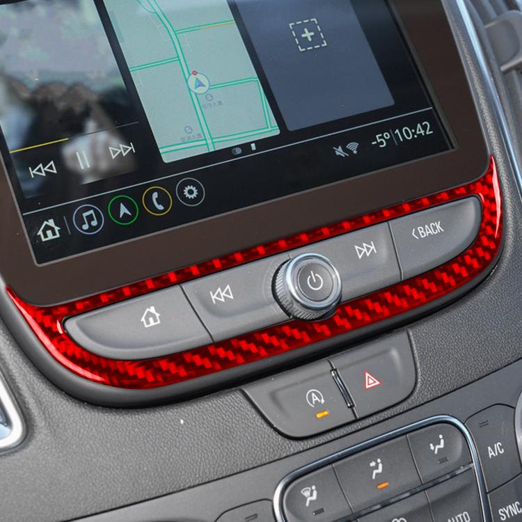 For Chevrolet Malibu 2016-2024 Left-hand Drive Navigation Button Frame Sticker(Red) - Car Interior Mouldings by PMc TechLife | Online Shopping South Africa | PMc TechLife | Buy Now Pay Later Mobicred