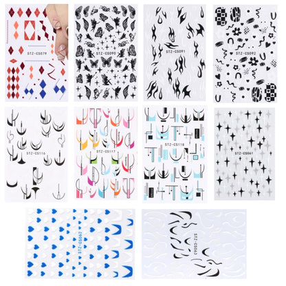 French Style Manicure Sticker Pop Stripe Line Nail Sticker(Stz-CS079) - Nail Stickers by PMC Jewellery | Online Shopping South Africa | PMC Jewellery | Buy Now Pay Later Mobicred