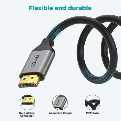 QGeeM QG-AV17 HDMI To HDMI Connection Cable Support 8K&60Hz 3m Length - Cable by QGeeM | Online Shopping South Africa | PMC Jewellery | Buy Now Pay Later Mobicred